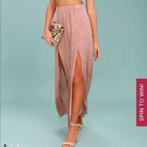 NWT Lulu’s Guide Me Home Pink Blush Skirt